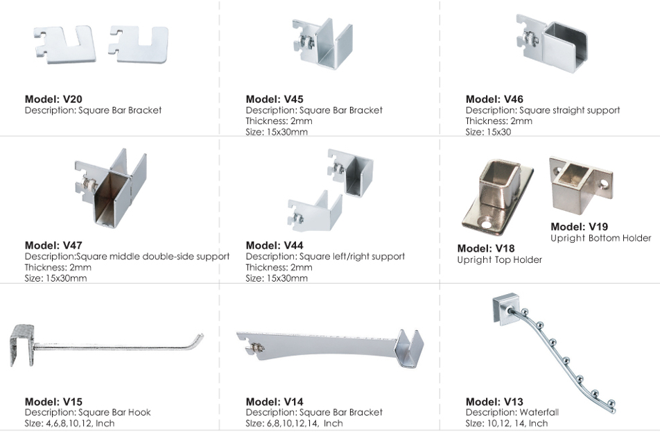 Aluminium Chrome Pipe / A Strut Support / Multipurpose Board Series