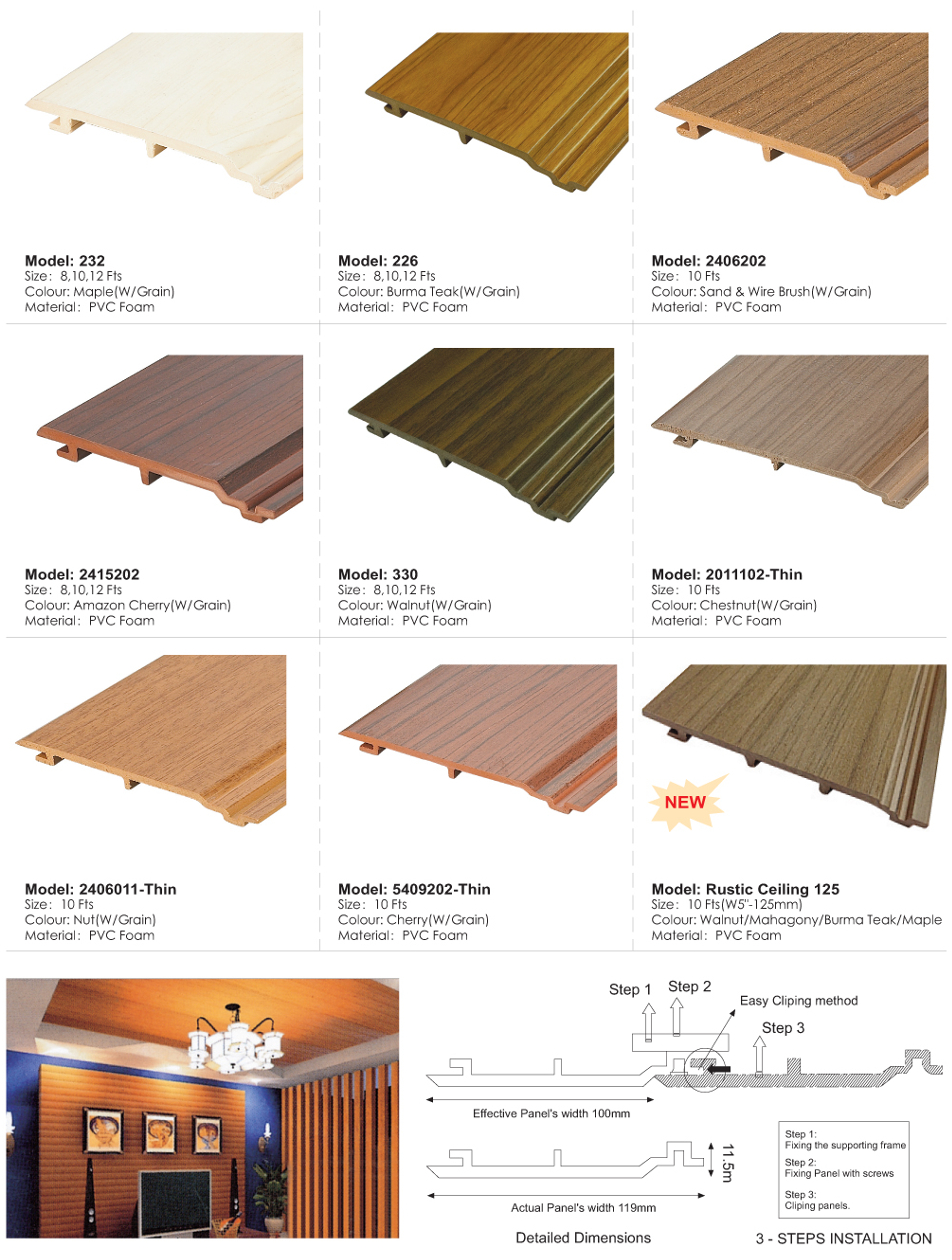 Foam Lining / Ceiling / Decking / Picket Fencing Series