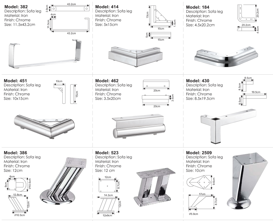 Sofa Leg / Decorative Nails / Accessories Series